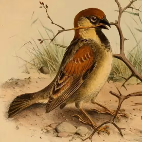 Ilustrasi Passer castanopterus
